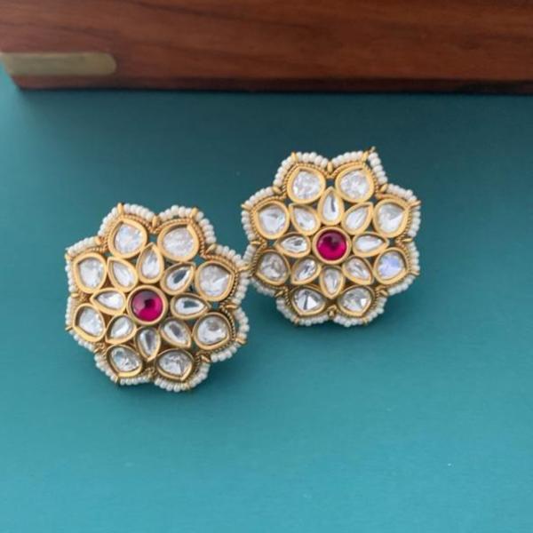 24K Gold Plated Indian Kundan Earring