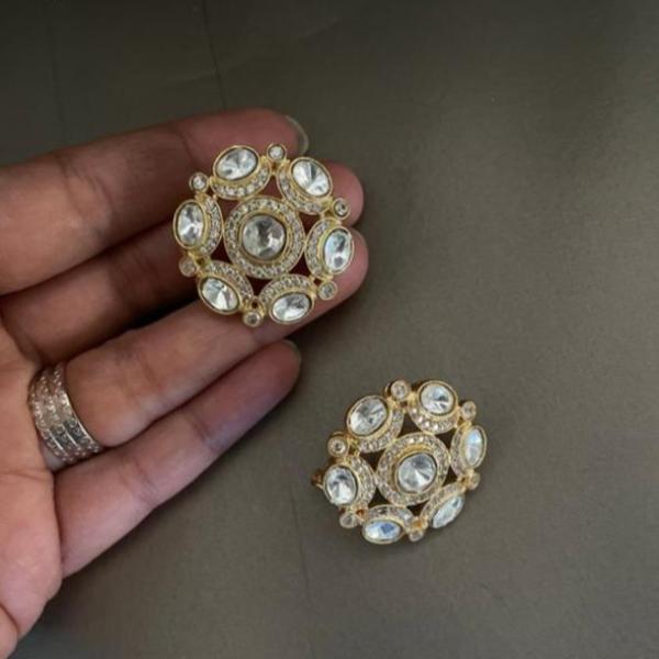 24K Gold Plated Indian Kundan Earring